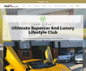 Fast1Club.com(Super car hire company) Screenshot