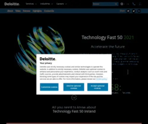 Fast50.ie(The Deloitte Technology Fast 50) Screenshot