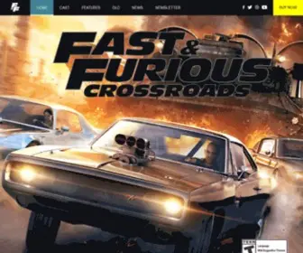 Fastandfuriouscrossroads.com(Universal Products & Experiences) Screenshot