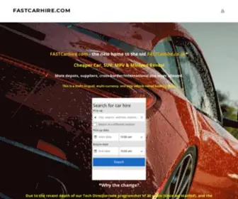 Fastcarhire.co.uk(Cheaper, faster car, SUV, MPV & 7 seater Minivan rental) Screenshot
