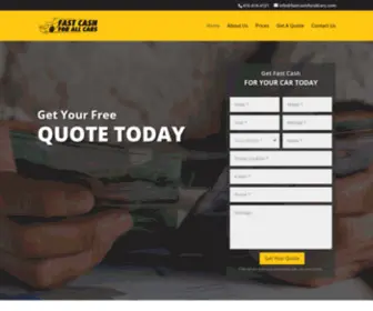 Fastcashforallcars.com(Fast Cash for All Cars) Screenshot