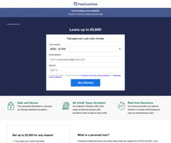 Fastcashhub.com(Personal Loans Up To $5000) Screenshot