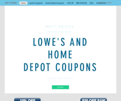 Fastcouponsonline.com(Lowe's Printable Coupons) Screenshot