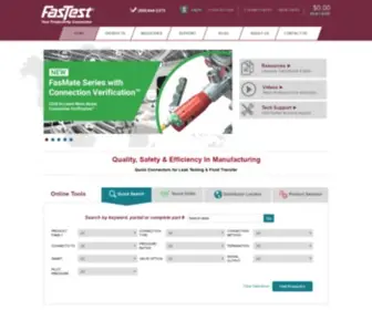 Fastestinc.com(FasTest Inc. manufacturers industry) Screenshot