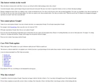 Fastestwebsite.net(The fastest website in the world) Screenshot