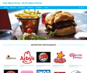 Fastfoodmenuprice.com(Fast food Menu Price) Screenshot