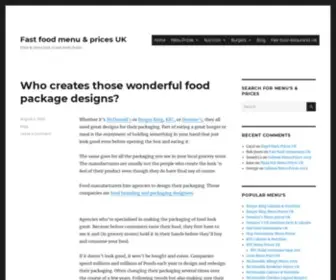 Fastfoodprice.co.uk(Fast food menu & prices UK) Screenshot