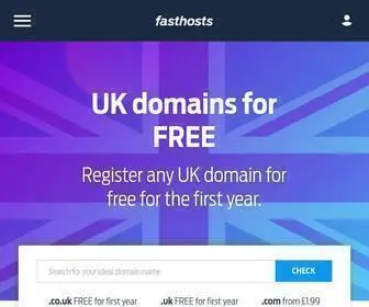 Fasthosts.co.uk(Fasthosts web hosting company offers a full range of internet services) Screenshot