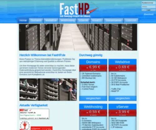 Fasthp.de(Jede Homepage braucht ein Zuhause) Screenshot