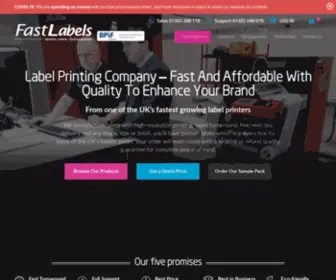 Fastlabels.co.uk(Label Printing Company & Manufacturers in the UK) Screenshot