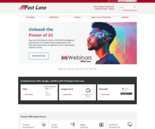 Fastlaneus.com(IT Training Courses) Screenshot