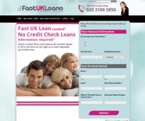 Fastnocreditcheckloans.co.uk(Fast loans) Screenshot