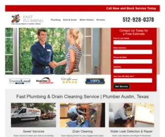 Fastplumbingaustin.com(Plumber Austin Tx Fast Plumbing & Drain Cleaning Free Estimate) Screenshot