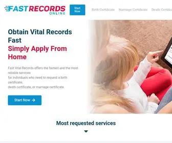 Fastrecordsonline.com(US Vital Records) Screenshot