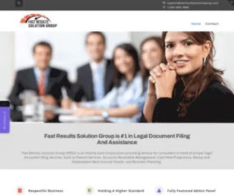 Fastresultssolutiongroup.com(Fast Results Solution Group) Screenshot