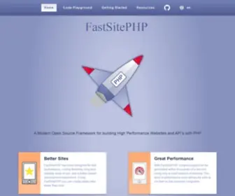 Fastsitephp.com(FastSitePHP) Screenshot