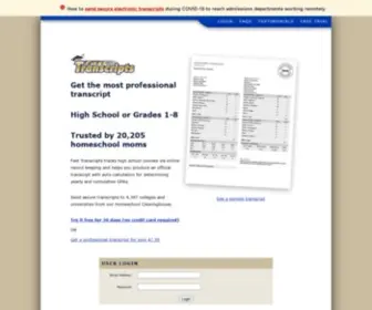 Fasttranscripts.com(Homeschool Transcripts) Screenshot