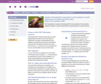 Fastuk.org(Foundation for Assistive Technology Research Database) Screenshot