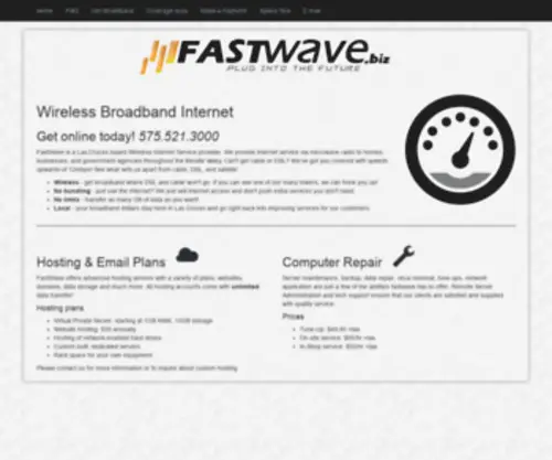 Fastwave.biz(High Speed Internet) Screenshot