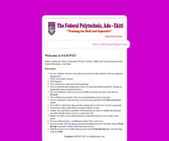 Fasupay.com(Federal Polytechnic Ado) Screenshot