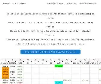 Fatafatstockscreener.in(FATAFAT STOCK SCREENER India) Screenshot