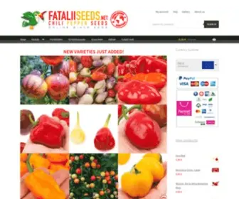 Fataliiseeds.net(Seeds for People Passionate about Chili Peppers) Screenshot