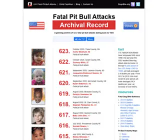 Fatalpitbullattacks.com(An archive of U.S. fatal pit bull attacks dating back to 1833 by) Screenshot