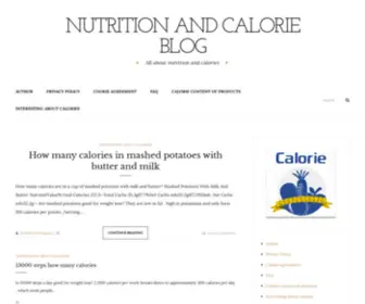 Fatcalories.org(Nutrition and Calorie Blog) Screenshot