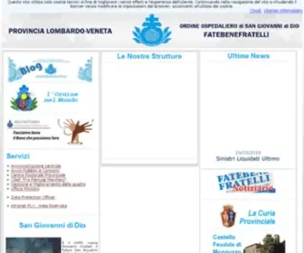 Fatebenefratelli.it(Benvenuto sul sito web dell'Ordine Ospedaliero di San Giovanni di Dio Fatebenefratelli) Screenshot