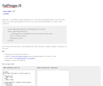 Fatfingerjs.com(Fatfingerjs) Screenshot