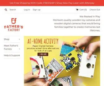 Fathersfactory.com(Father's Factory Wooden Toy Cameras and Digital Cameras) Screenshot