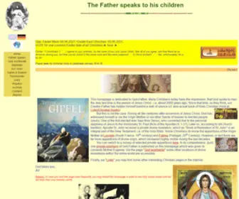 Fatherspeaks.net(The Father speaks to his children) Screenshot