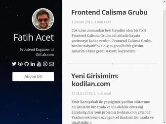 Fatihacet.com(Fatih Acet) Screenshot