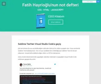Fatihhayrioglu.com(Fatih) Screenshot