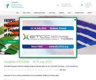 Fatipec.com(Federation of Associations of Technicians for Industry of Paints) Screenshot