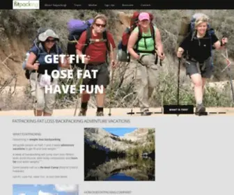 Fatpacking.com(Fatpacking Weight Loss Backpacking Adventure Vacations) Screenshot