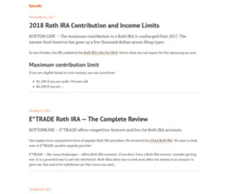 Fatroth.com(The Ultimate Roth IRA Guide) Screenshot