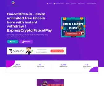 Faucetbitco.in(Claim unlimited free bitcoin here with instant withdraw) Screenshot