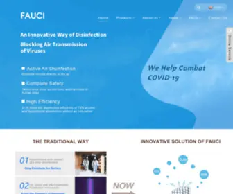 Faucitech.com(Portable Air Disinfector) Screenshot