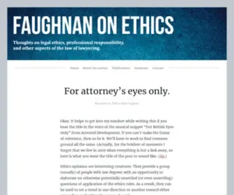 Faughnanonethics.com(Faughnan on Ethics) Screenshot