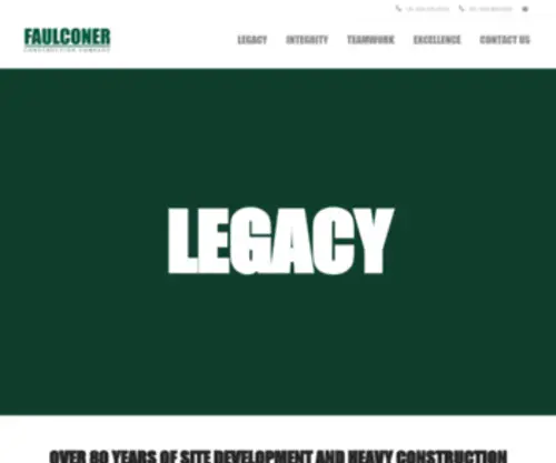 Faulconerconstruction.com(Over 80 years of site development and heavy construction) Screenshot