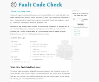 Faultcodecheck.com(Engine Fault Code Check) Screenshot