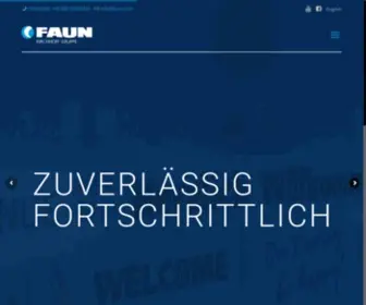 Faun.com(Hersteller für Müllfahrzeuge und Kehrmaschinen) Screenshot