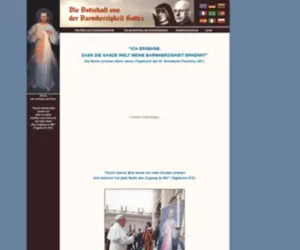 Faustyna-Barmherzigkeit.com(DIE ORDENSGEMEINSCHAFT DER SCHWESTERN vom Barmherzigkeit Jesus) Screenshot
