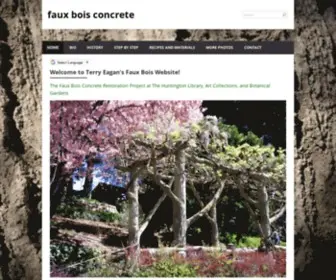 Fauxboisconcrete.info(The Faux Bois Concrete Restoration Project at The Huntington Library) Screenshot