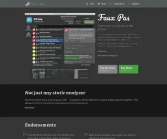 Fauxpasapp.com(Faux Pas for Xcode) Screenshot