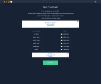 Fauzec.xyz(Free Zcash faucet) Screenshot