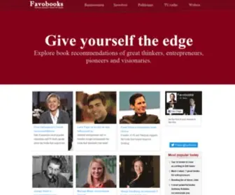 Favobooks.com(Book recommendations of outstanding people) Screenshot