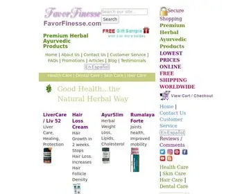 Favorfinesse.com(Herbal Ayurvedic Health Care) Screenshot