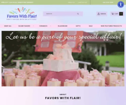 Favorswithflair.com(Favors with Flair) Screenshot